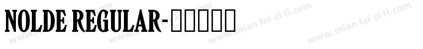 Nolde Regular字体转换